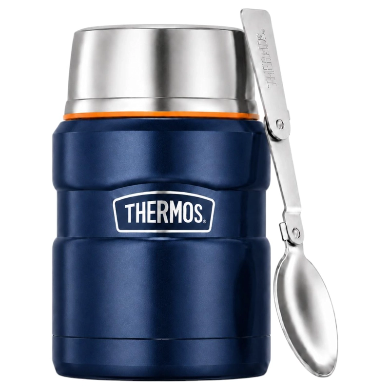 TERMO DE COMIDA PREMIUM INOX THERMOS KING  470ML NAVY - 1