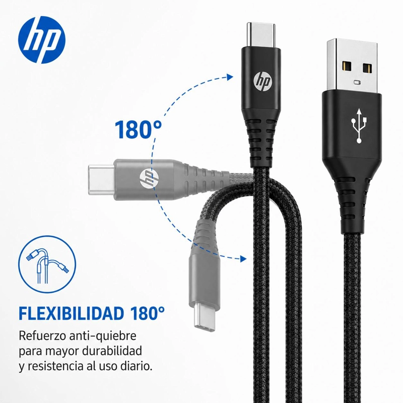 CABLE DE DATOS HP USB-C A USB 3.0 REFORZADO 3M  / 3A - 5