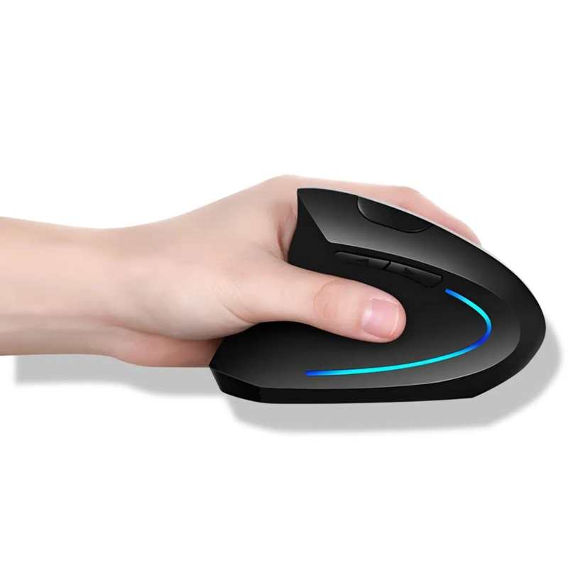 MOUSE ERGONOMICO VERTICAL INALAMBRICO PARA ZURDOS ILUMINADO - 9