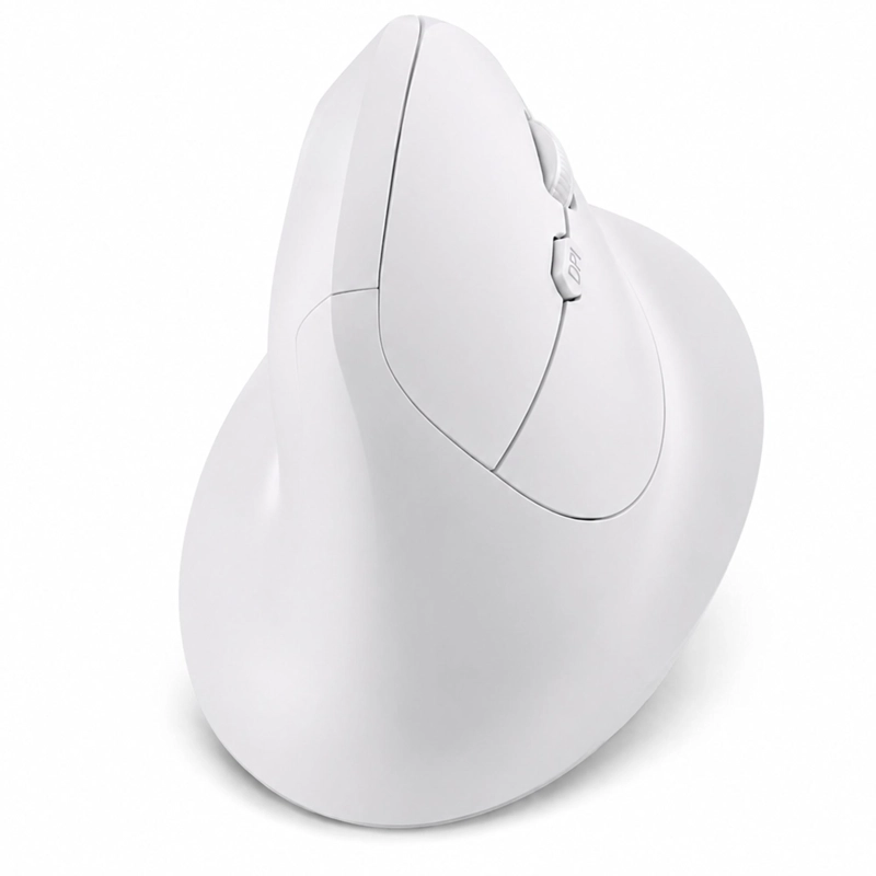 MOUSE VERTICAL ERGONOMICO DUAL WIRELESS RECARGABLE BLANCO - 2