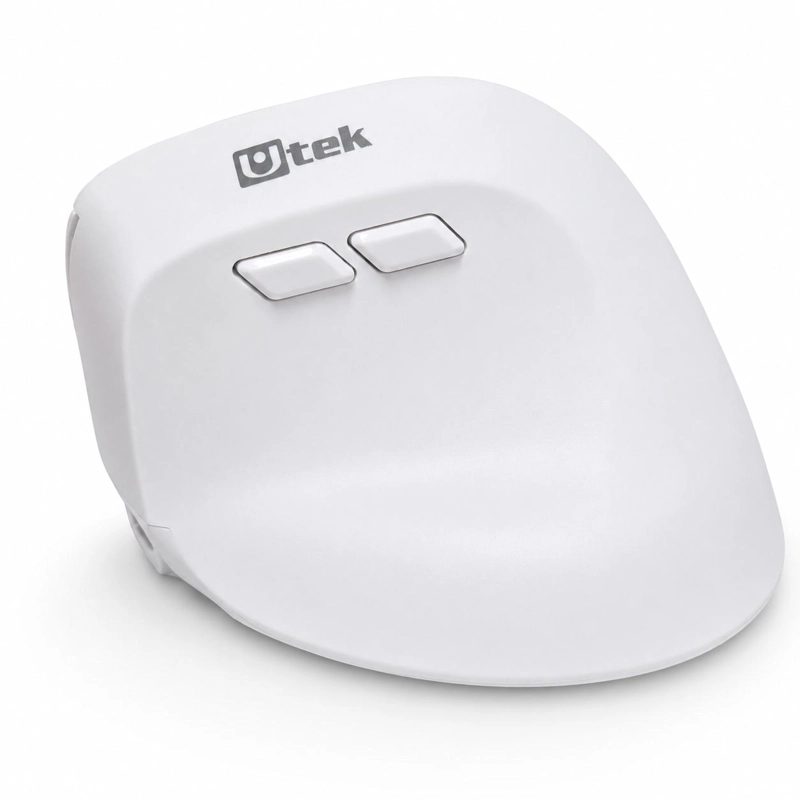MOUSE VERTICAL ERGONOMICO DUAL WIRELESS RECARGABLE BLANCO - 3