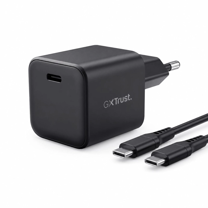 CARGADOR TRUST USB-C GAN 65W PD CON CABLE USB-C 2MT GXT 1258 - 3