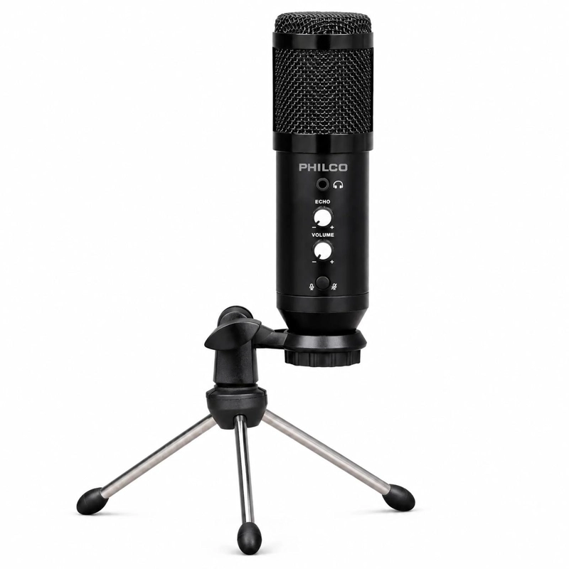 MICROFONO CONDENSADOR USB ANTIPOP ALTA FIDELIDAD CON TRIPODE - 2