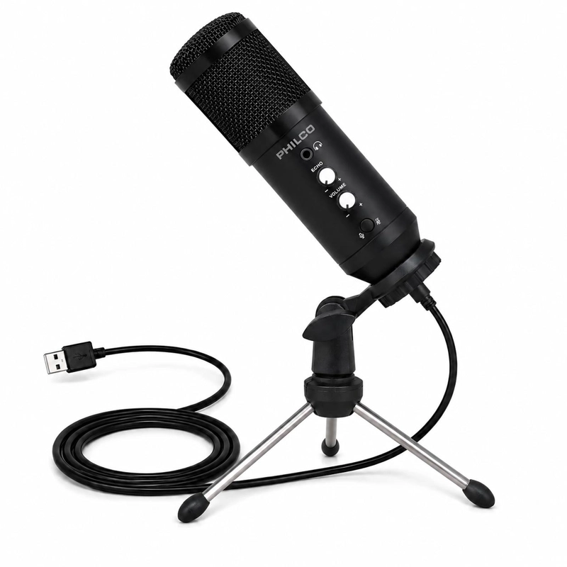 MICROFONO CONDENSADOR USB ANTIPOP ALTA FIDELIDAD CON TRIPODE - 3