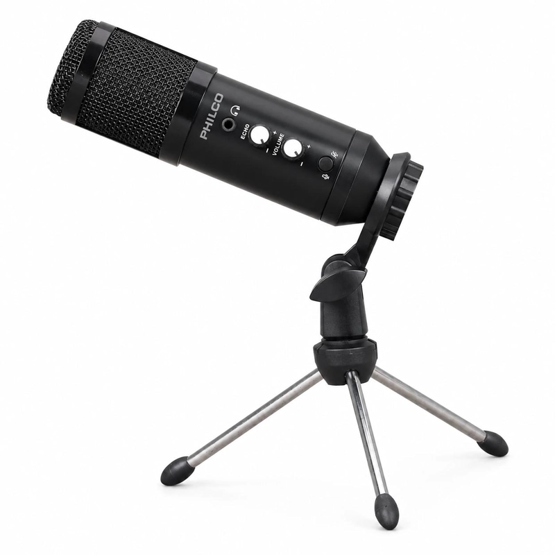 MICROFONO CONDENSADOR USB ANTIPOP ALTA FIDELIDAD CON TRIPODE - 4