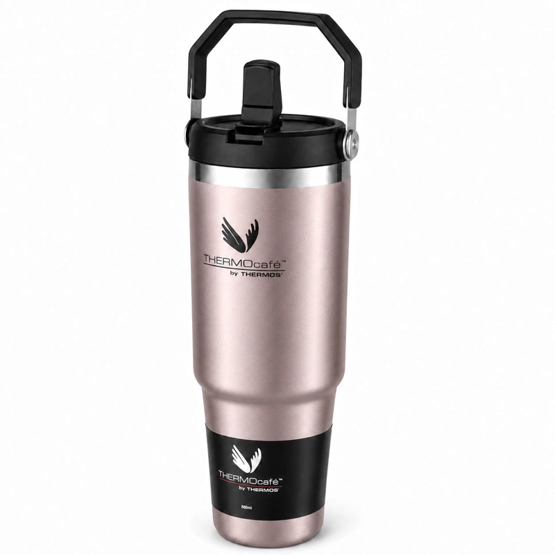 VASO TE RMICO MUG INOX PARA LIQUIDOS FRIOS 880ML ROSE GOLD - 1