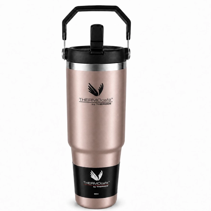 VASO TE RMICO MUG INOX PARA LIQUIDOS FRIOS 880ML ROSE GOLD - 4