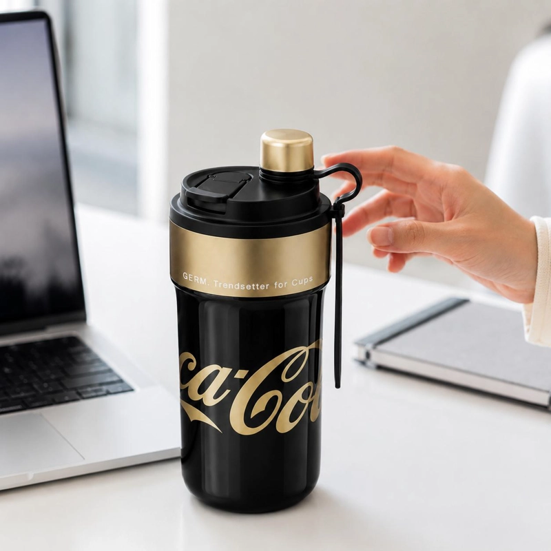 VASO TE RMICO MUG GERM COCA-COLA ACERO INOXIDABLE 650ML BLACK - 4