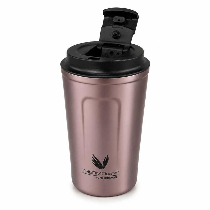 VASO TERMICO MUG THERMOS ROSE GOLD  ACERO INOXIDABLE 350ML - 1