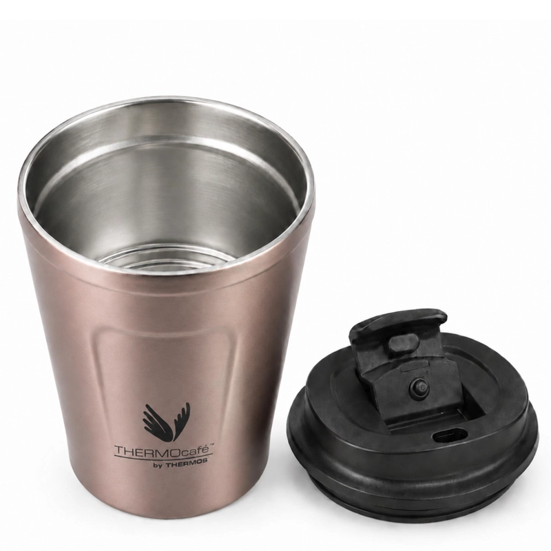VASO TERMICO MUG THERMOS ROSE GOLD  ACERO INOXIDABLE 350ML - 2