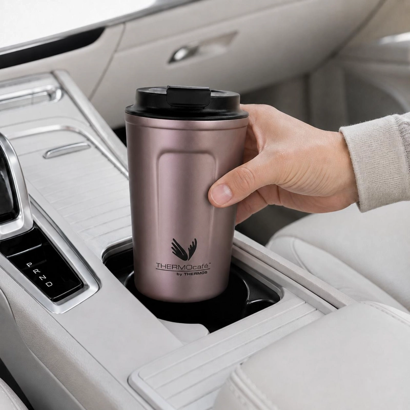 VASO TERMICO MUG THERMOS ROSE GOLD  ACERO INOXIDABLE 350ML - 8