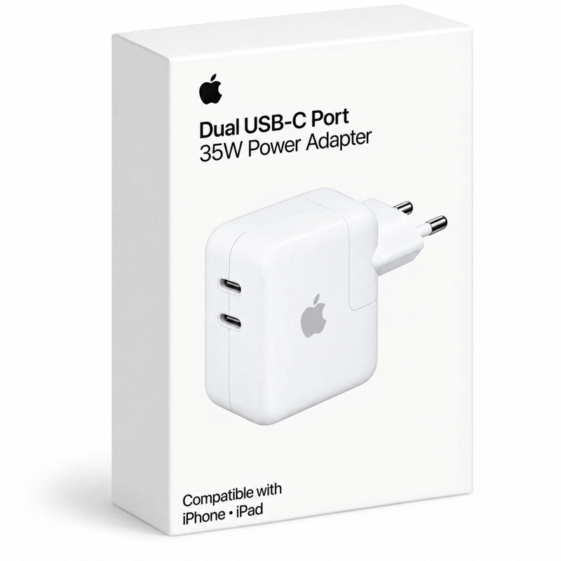 CARGADOR APPLE DUAL USB-C 35W WHITE EDITION - 1