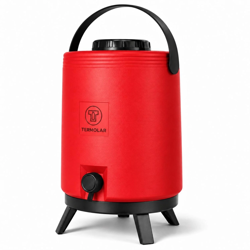 MAXI TERMO TERMOLAR 12 LITROS ROJO CON LLAVE Y ASA - 2