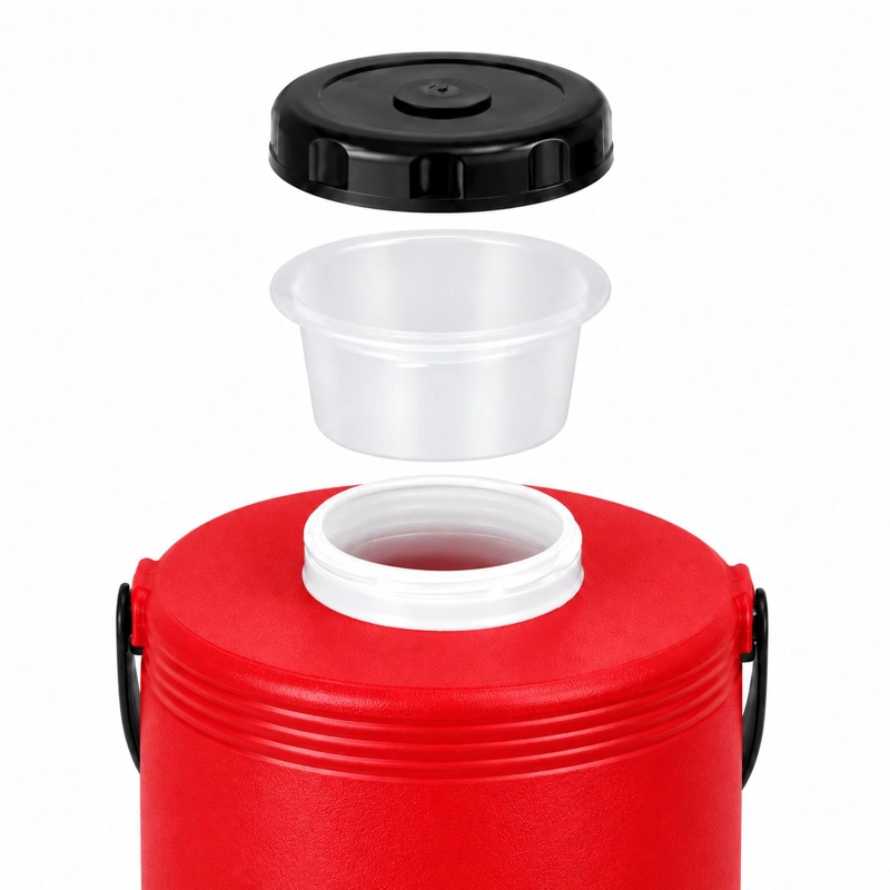 MAXI TERMO TERMOLAR 12 LITROS ROJO CON LLAVE Y ASA - 4