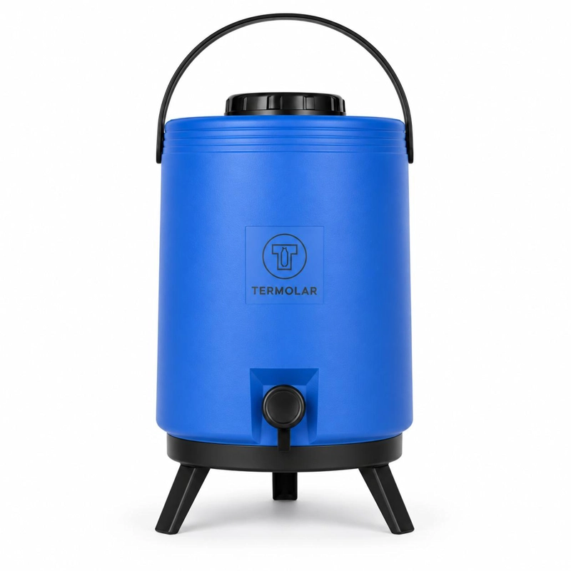 MAXI TERMO TERMOLAR 12 LITROS AZUL CON LLAVE Y ASA - 8