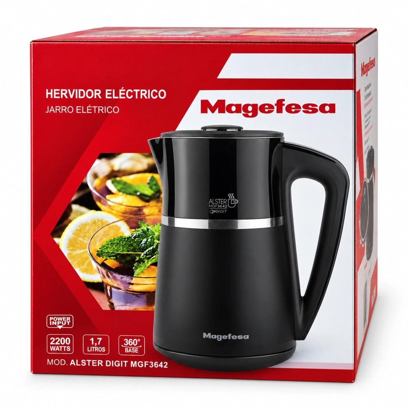 HERVIDOR ELE CTRICO 1.7L INOX 2200W CON TEMPERATURA AJUSTABLE - 2