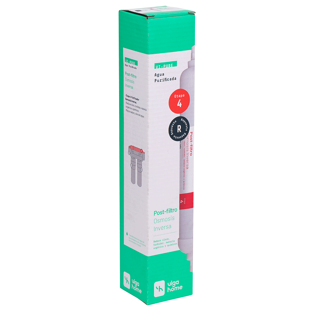FILTRO VIGAHOME POST CARBÓN OSMOSIS INVERSA. CUARTA ETAPA - 1