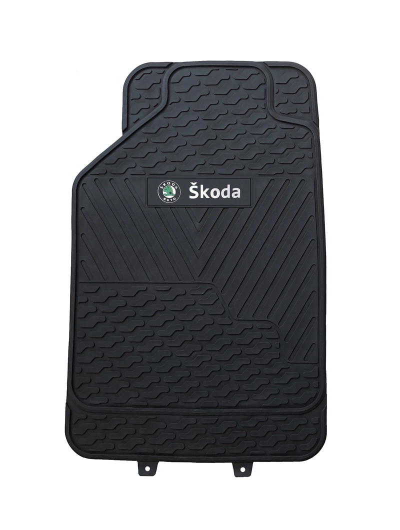PISOS DE GOMA PARA VEHICULO 3 PIEZAS NEGRO SKODA - 5