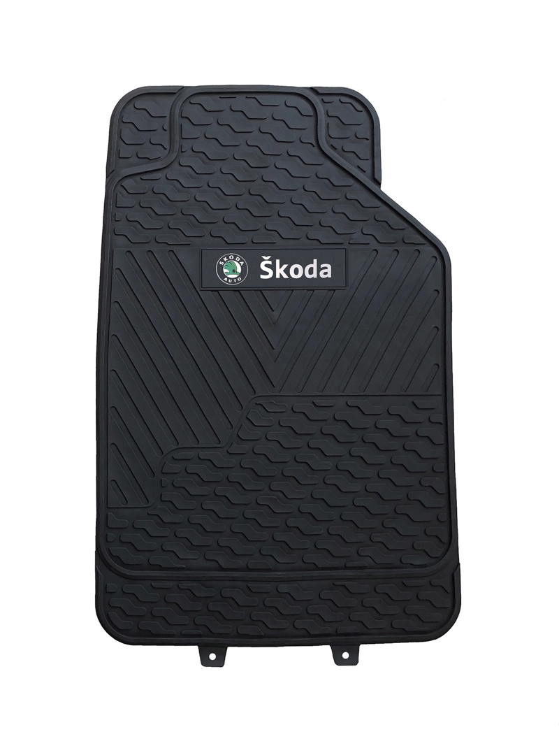 PISOS DE GOMA PARA VEHICULO 3 PIEZAS NEGRO SKODA - 6