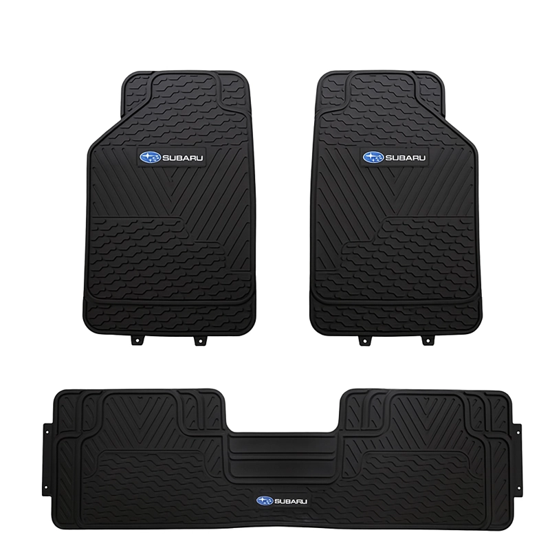 PISOS DE GOMA PARA VEHICULO 3 PIEZAS NEGRO SUBARU - 1