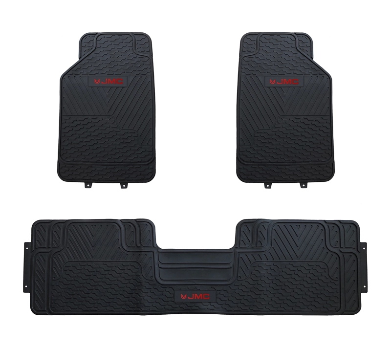 PISOS DE GOMA PARA VEHICULO 3 PIEZAS NEGRO JMC - 1