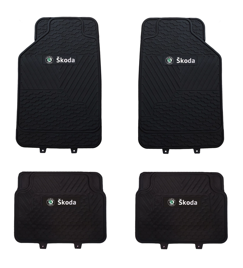 PISOS DE GOMA MARCA SKODA PARA VEHICULOS 4 PIEZAS - 1