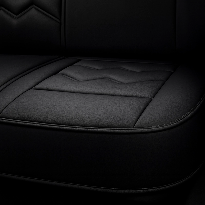 FUNDAS CUBRE ASIENTO AUTO PREMIUM LUXURY NEGRO BLANCO - 7