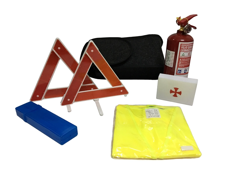 KIT DE EMERGENCIA OBLIGATORIO, EXTINTOR, CHALECO REFLECTANTE - 1