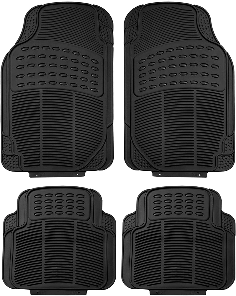PISOS DE GOMA PARA VEHICULO 4 PIEZAS NEGRO GENE RICO - 1