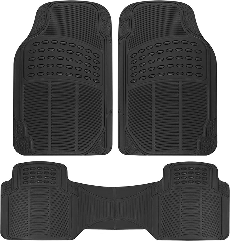 PISOS DE GOMA PARA VEHICULO 3 PIEZAS NEGRO GENE RICO - 1