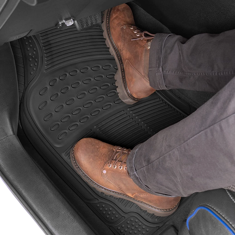 PISO DE GOMA UNIVERSAL 4 PIEZAS AUTOS Y CAMIONETAS SUV - 2