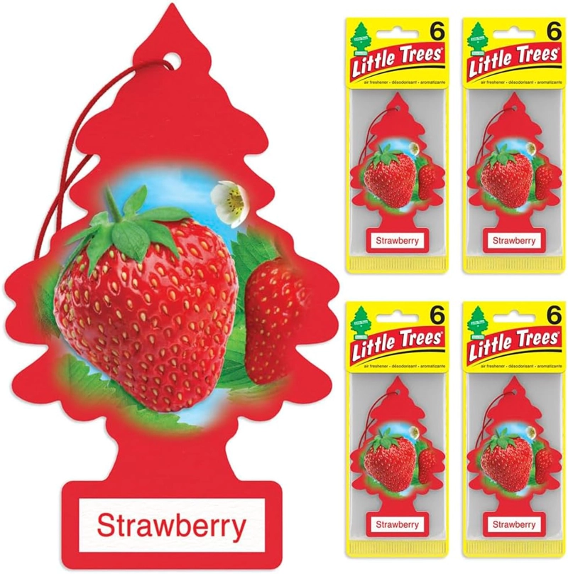 PINO AROMATICO FRUTILLA LITTLE TREES PACK 24 UNIDADES - 4