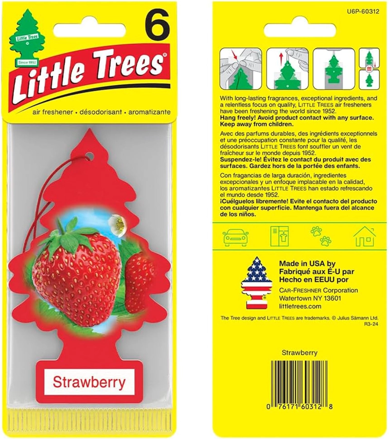 PINO AROMATICO FRUTILLA LITTLE TREES PACK 24 UNIDADES - 5