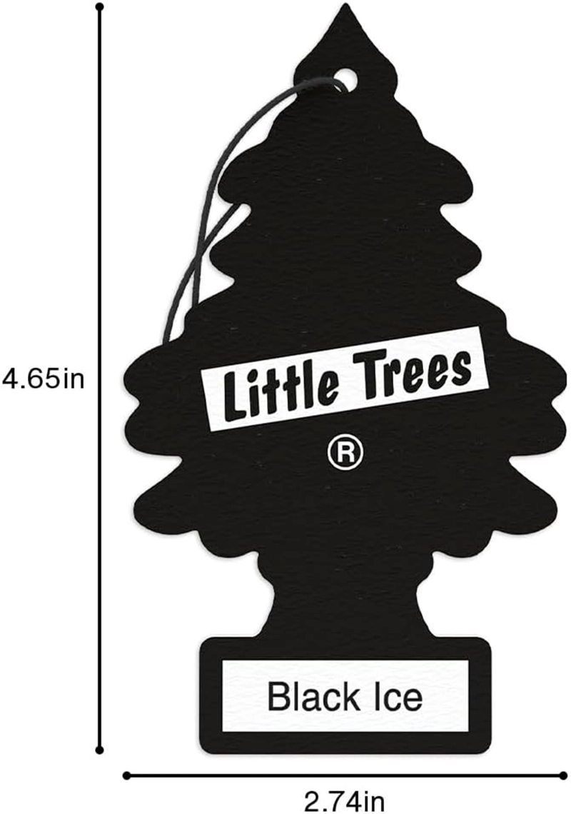 PINO AROMATICO BLACK ICE NEGRO LITTLE TREES PACK 24 UNIDADES - 3