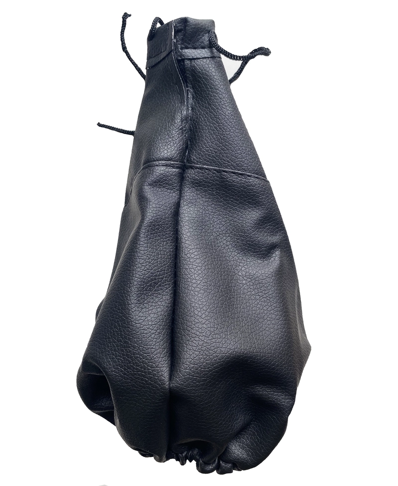 FUNDA CUBRE PALANCA CAMBIO CUERO NEGRO AUTO - 3