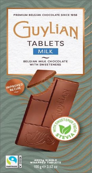 CHOCOLATE DE LECHE SIN AZUCAR AÑADIDA GUYLIAN 100 GRS - 2