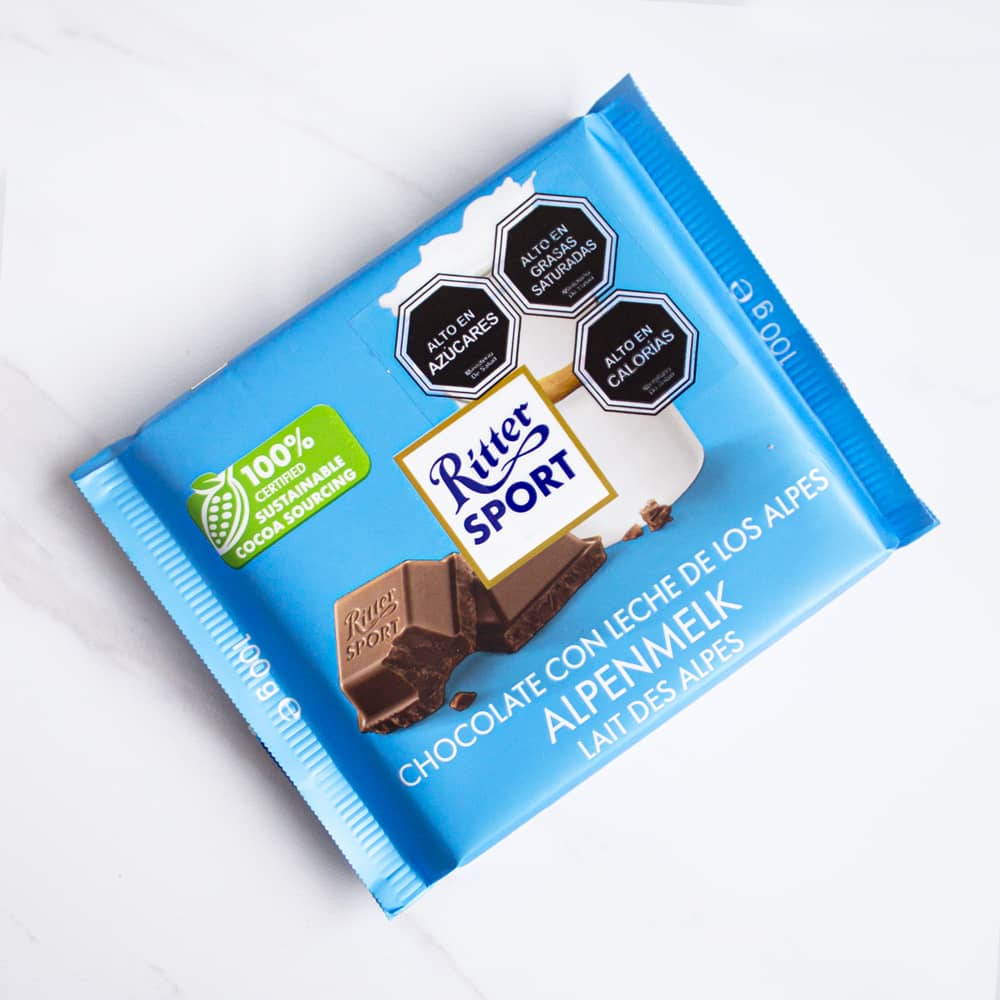 CHOCOLATE RITTER SPORT SACHET 100 GR LECHE LOS ALPES - 2
