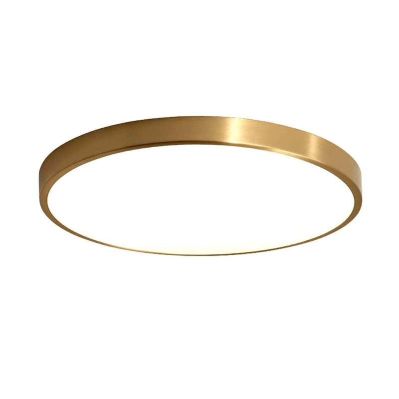 LAMPARA TECHO LED ALUMINIO REGULABLE CONTROL REMOTO DORADO REACONDICIONADA - 1