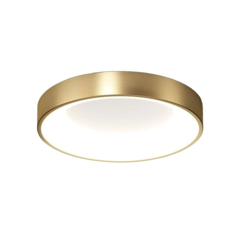 LAMPARA TECHO LED ALUMINIO REGULABLE CONTROL REMOTO DORADO REACONDICIONADA - 2