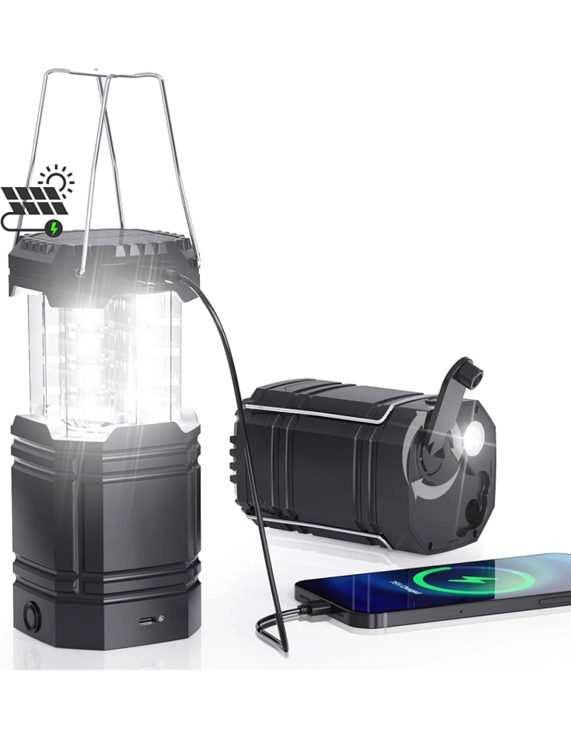 LINTERNA CAMPING LED RECARGABLE USB SOLAR POWER BANK REACONDICIONADA - 1