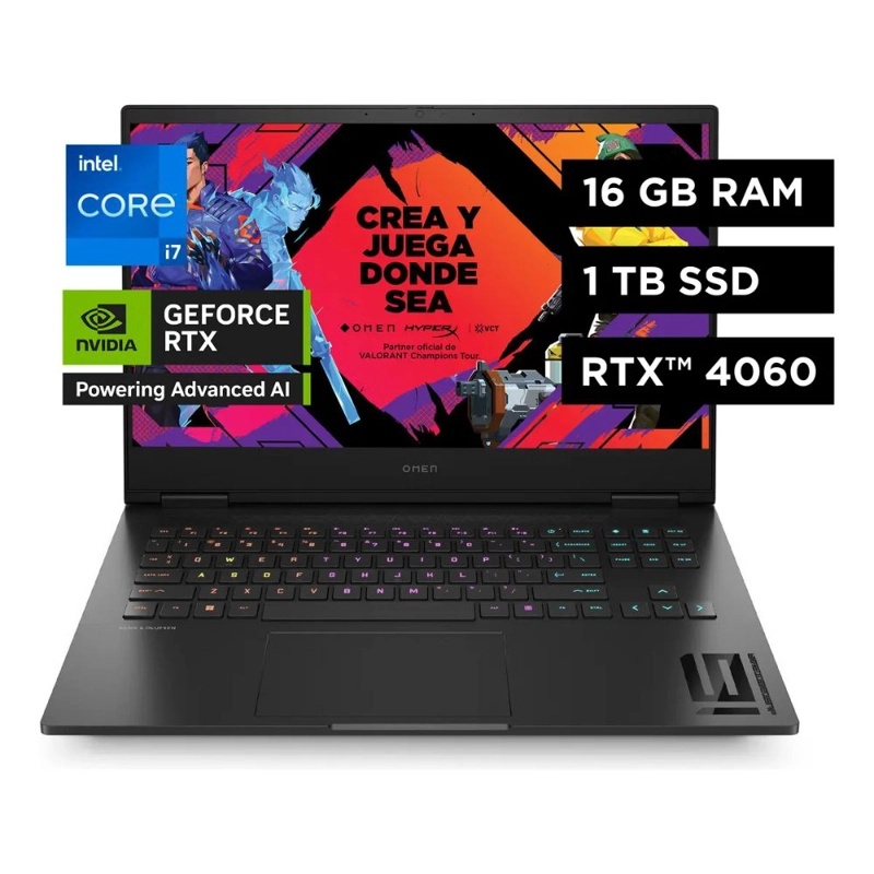 HP OMEN 16-WD0012LA 16.1' CORE I7-13620H 4.9GHZ 16GB RAM 1TB SSD RTX 4060 (2023) NEGRO OPEN BOX - 2
