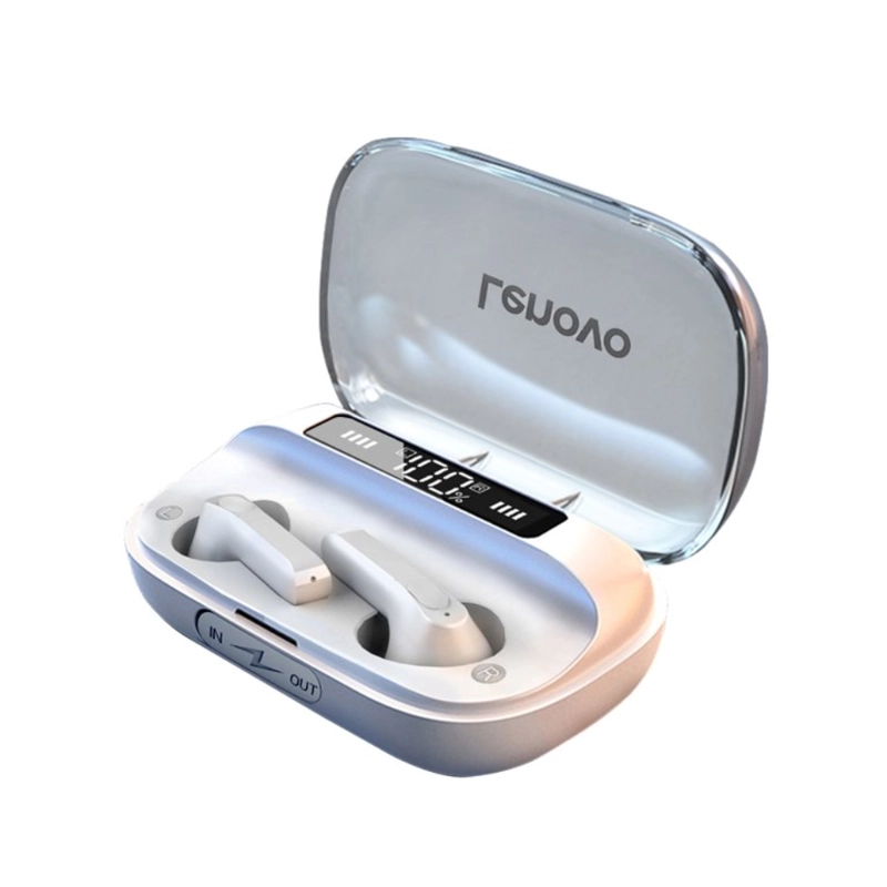 SET 2 AUDIFONOS LENOVO QT81 TWS BLUETOOTH NEGRO Y BLANCO REACONDICIONADO - 3