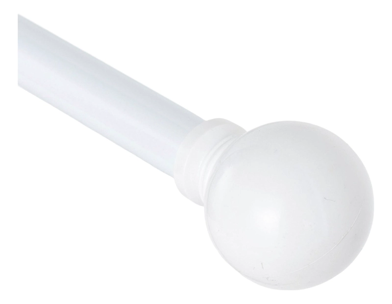 SET BARRAS PARA CORTINA DOBLE 13/16 MM EXTENSIBLE 200-250 CM BLANCO BOLA - 4