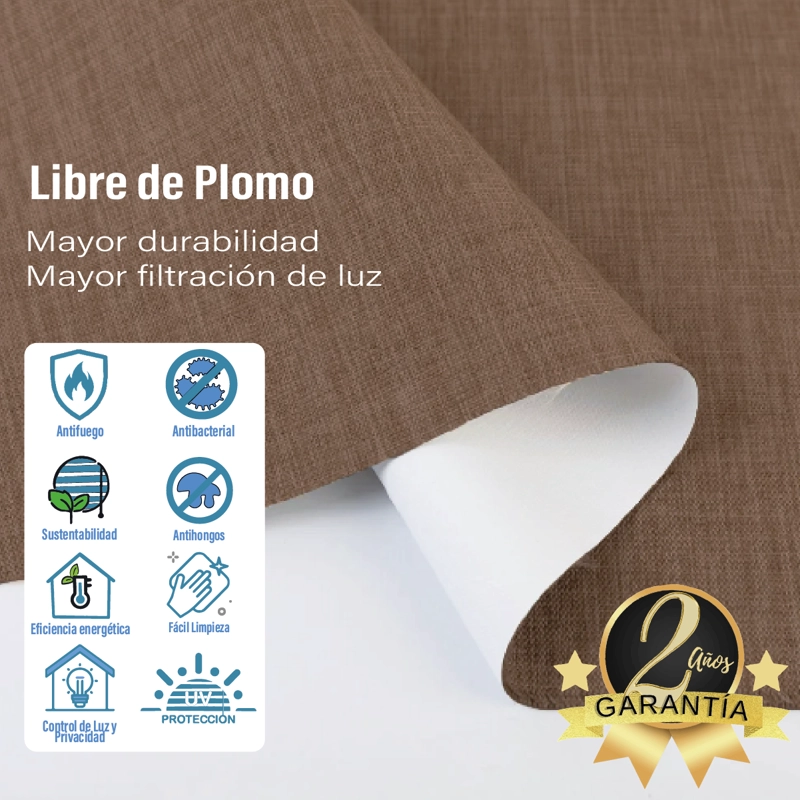 CORTINA ROLLER BLACKOUT TOSTADO 90 X 165 CM SUNFREE - 5