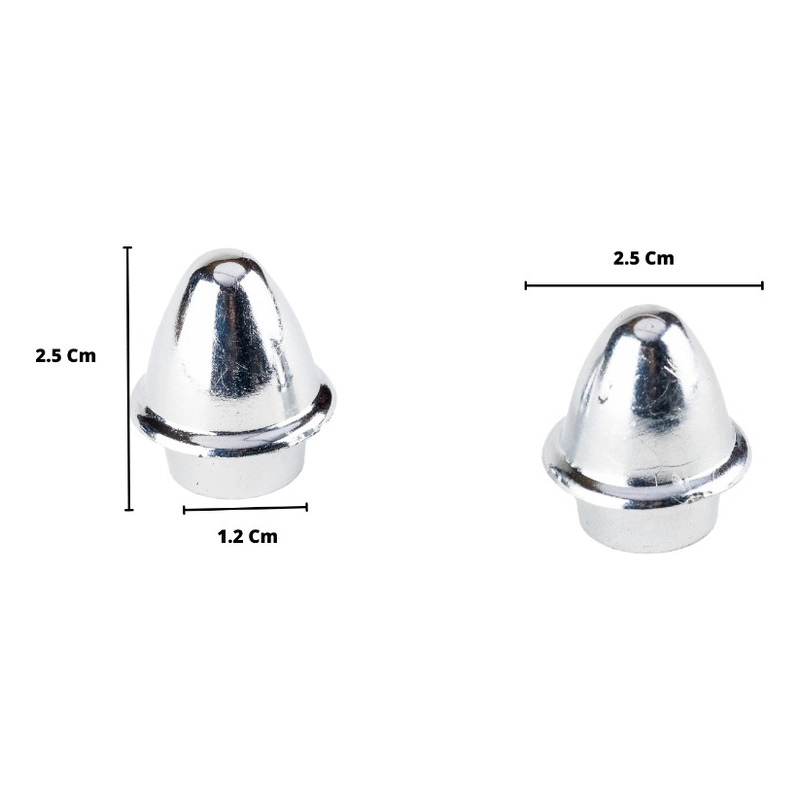 PACK 2 UNIDADES DE TERMINAL CROMADO LISO 12 MM - 3