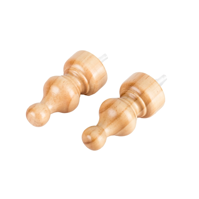 PACK 2 UNIDADES TERMINAL ARABE DE MADERA NATURAL 19 MM - 1