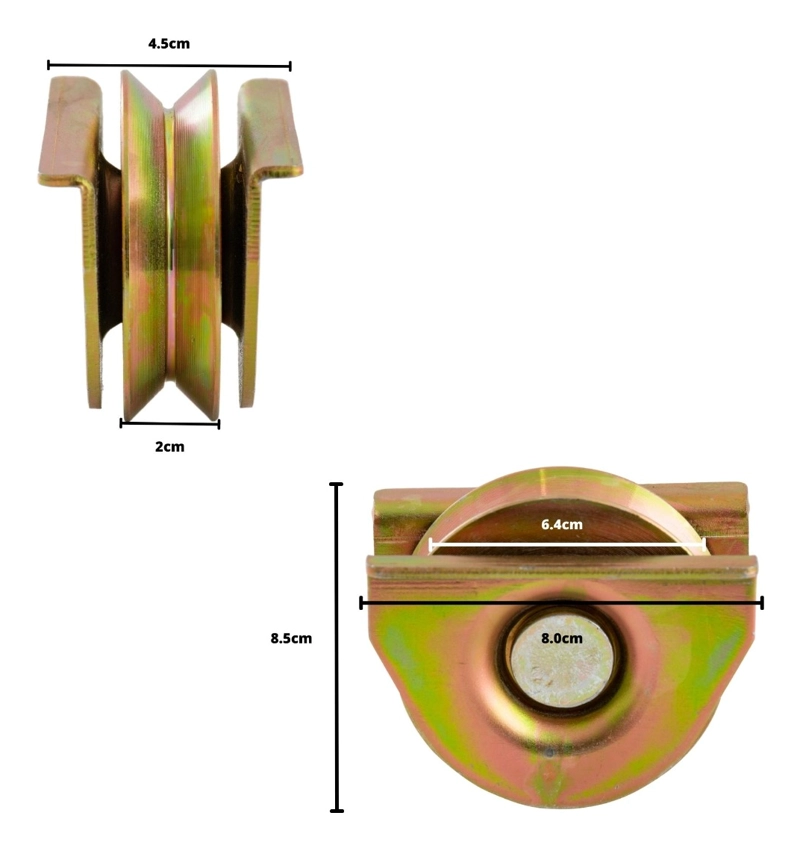 RUEDA METALHSA PLACA ABIERTA PORTÓN CON 64 MM - 4