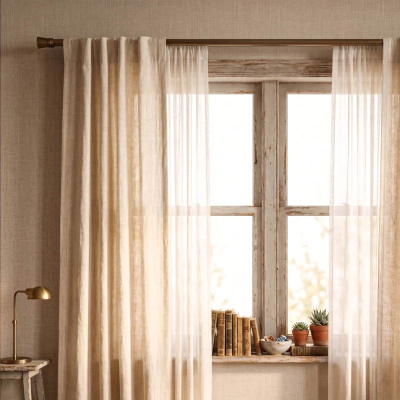 SET BARRAS PARA CORTINA DOBLE 16/19 MM EXTENSIBLE 170-320 CM A MURO BRONCE CONICO - 3