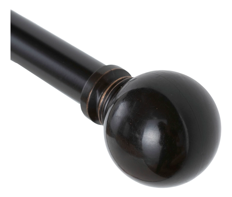 SET BARRA PARA CORTINA SIMPLE 13/16 MM EXTENSIBLE 200-250 CM NEGRO ORB BOLA - 4