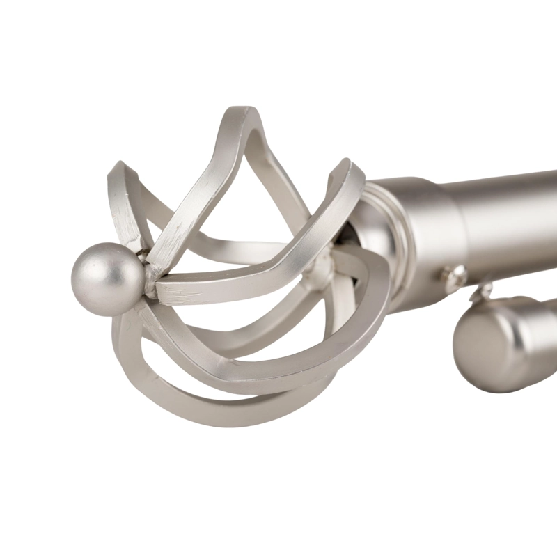 SET BARRAS PARA CORTINA DOBLE 19/28 MM METAL COLOR SATIN X 2.00 MT TERMINAL BOLA ALAMBRE - 3